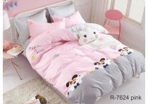 Постельное белье ранфорс TAG - R7624 pink, полуторный
